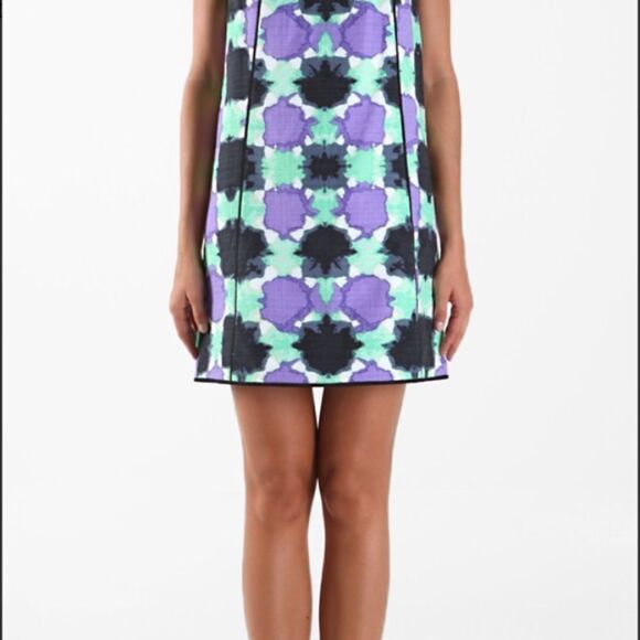 💙 Gorgeous Tibi Gemma Print Basketweave Dress - Picture 3 of 6